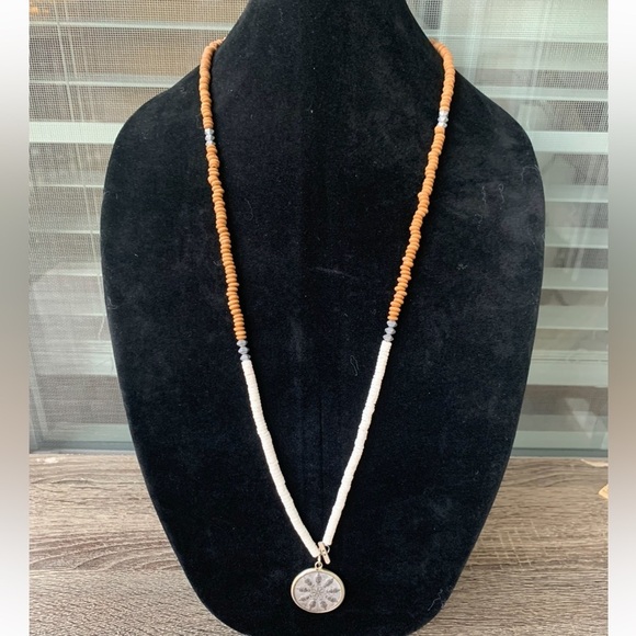 Beautiful BUDDHA NECKLACE BROWN WHITE GRAY by ICON Unisex - Picture 7 of 7